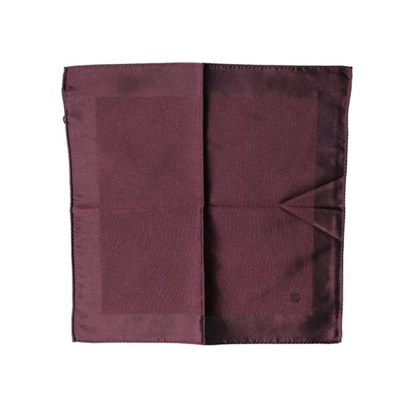 Dolce & Gabbana Maroon Logo Silk Square Handkerchief Men's Scarf